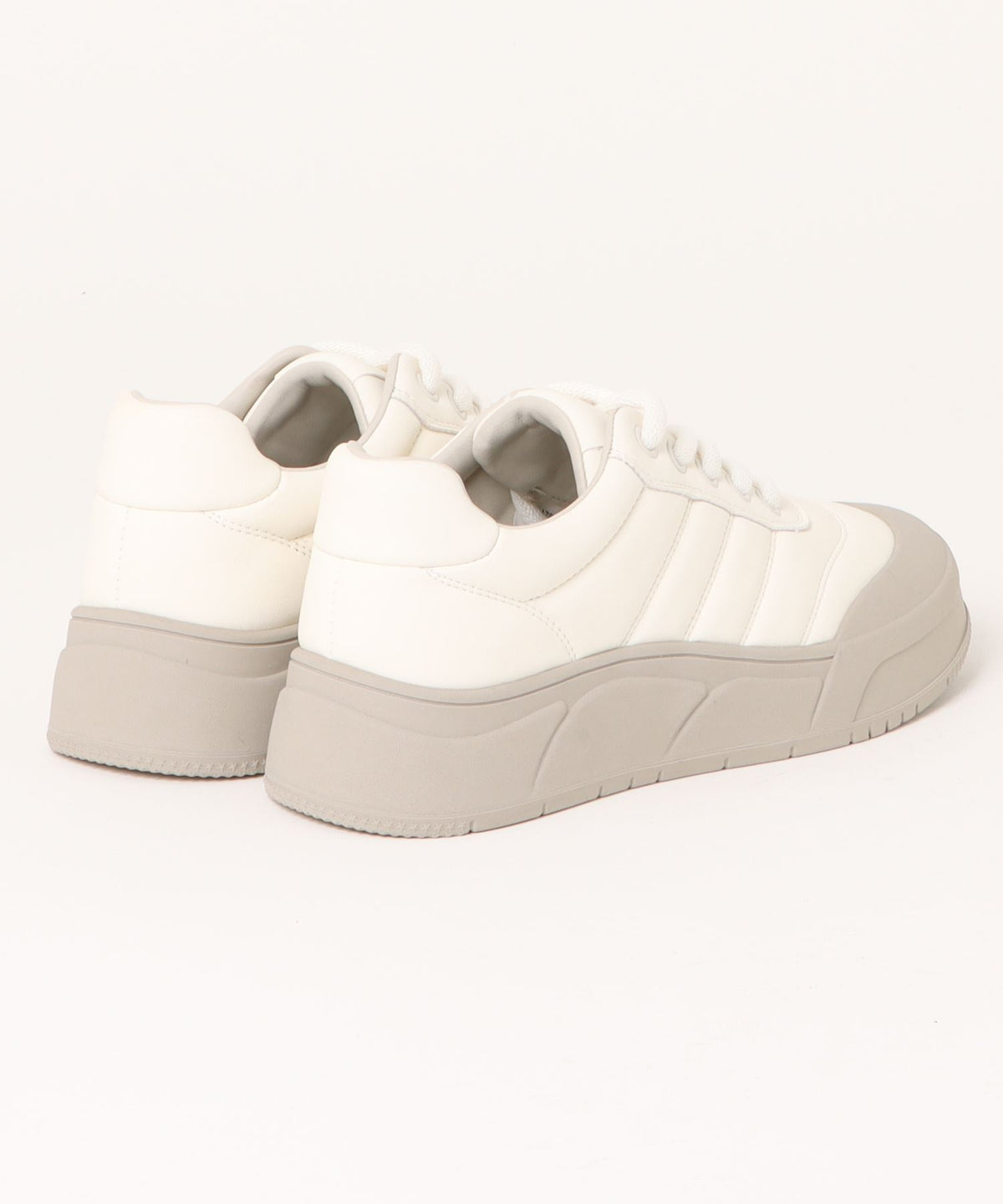 【shoes365】ステッチ飾り　厚底スニーカー