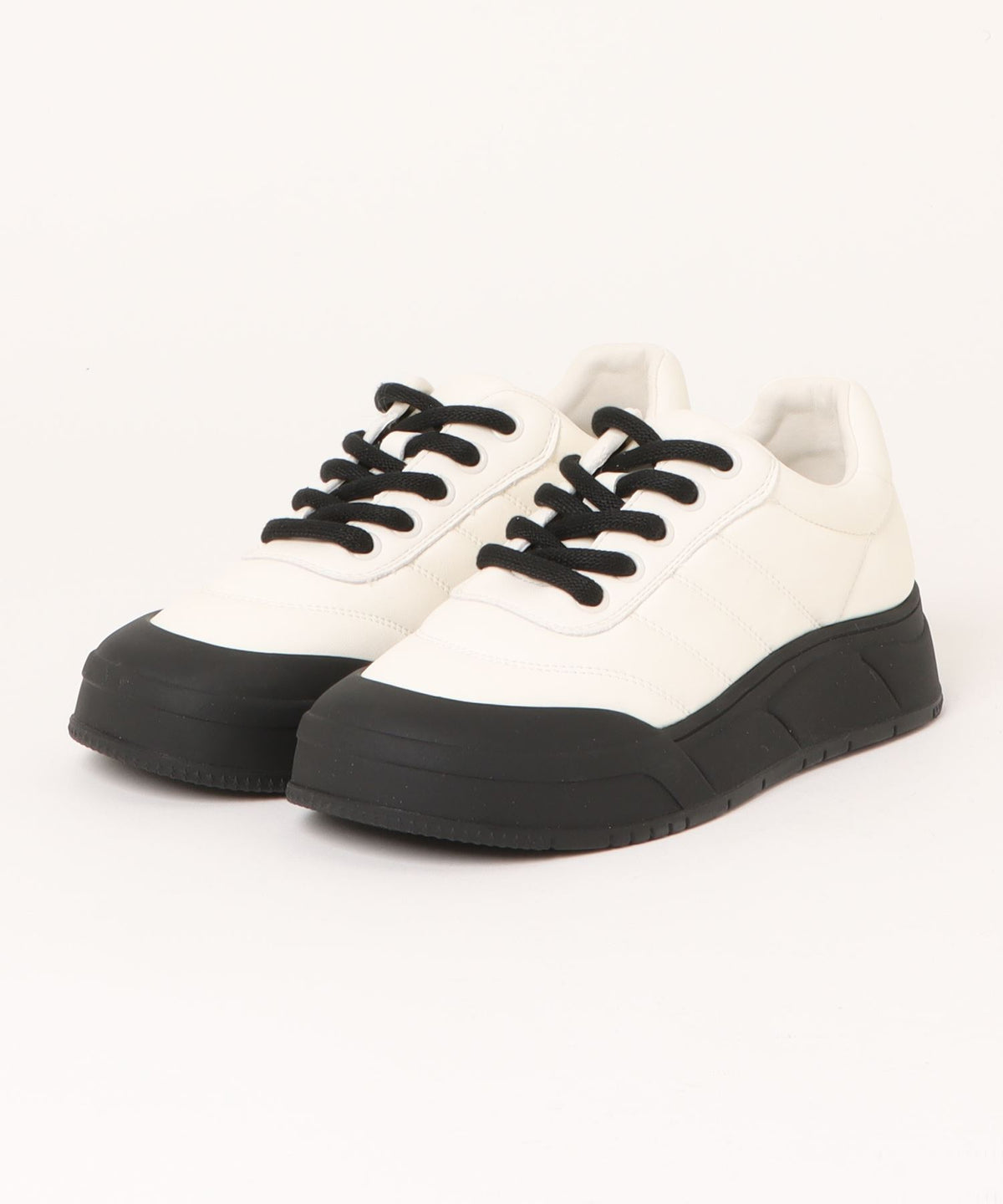 【shoes365】ステッチ飾り　厚底スニーカー