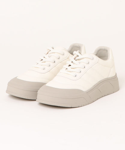 【shoes365】ステッチ飾り　厚底スニーカー