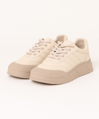 【shoes365】ステッチ飾り　厚底スニーカー