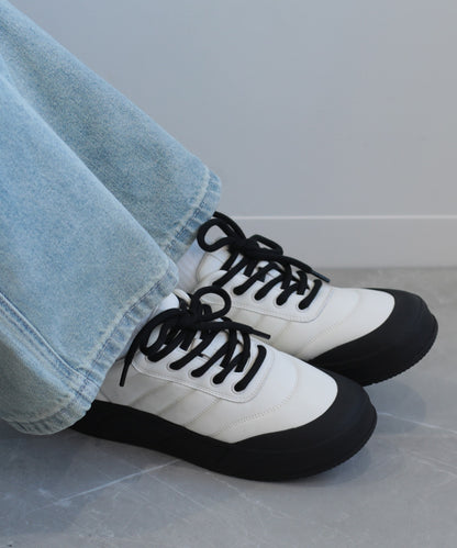 【shoes365】ステッチ飾り　厚底スニーカー