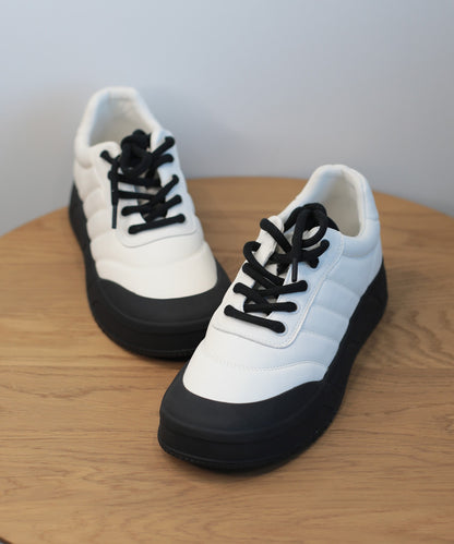 【shoes365】ステッチ飾り　厚底スニーカー