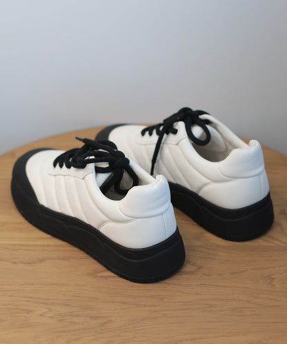 【shoes365】ステッチ飾り　厚底スニーカー