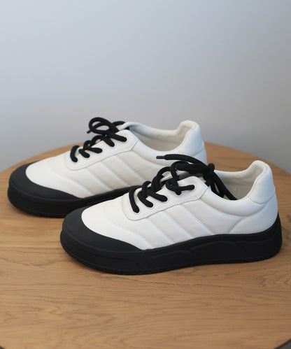 【shoes365】ステッチ飾り　厚底スニーカー