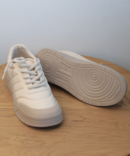 【shoes365】ステッチ飾り　厚底スニーカー
