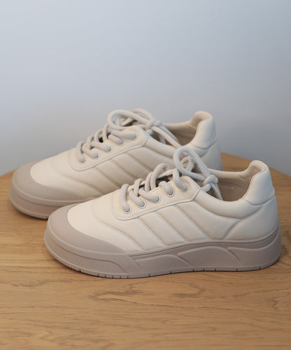 【shoes365】ステッチ飾り　厚底スニーカー