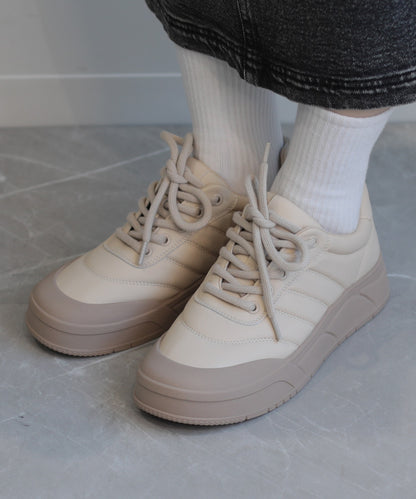 【shoes365】ステッチ飾り　厚底スニーカー