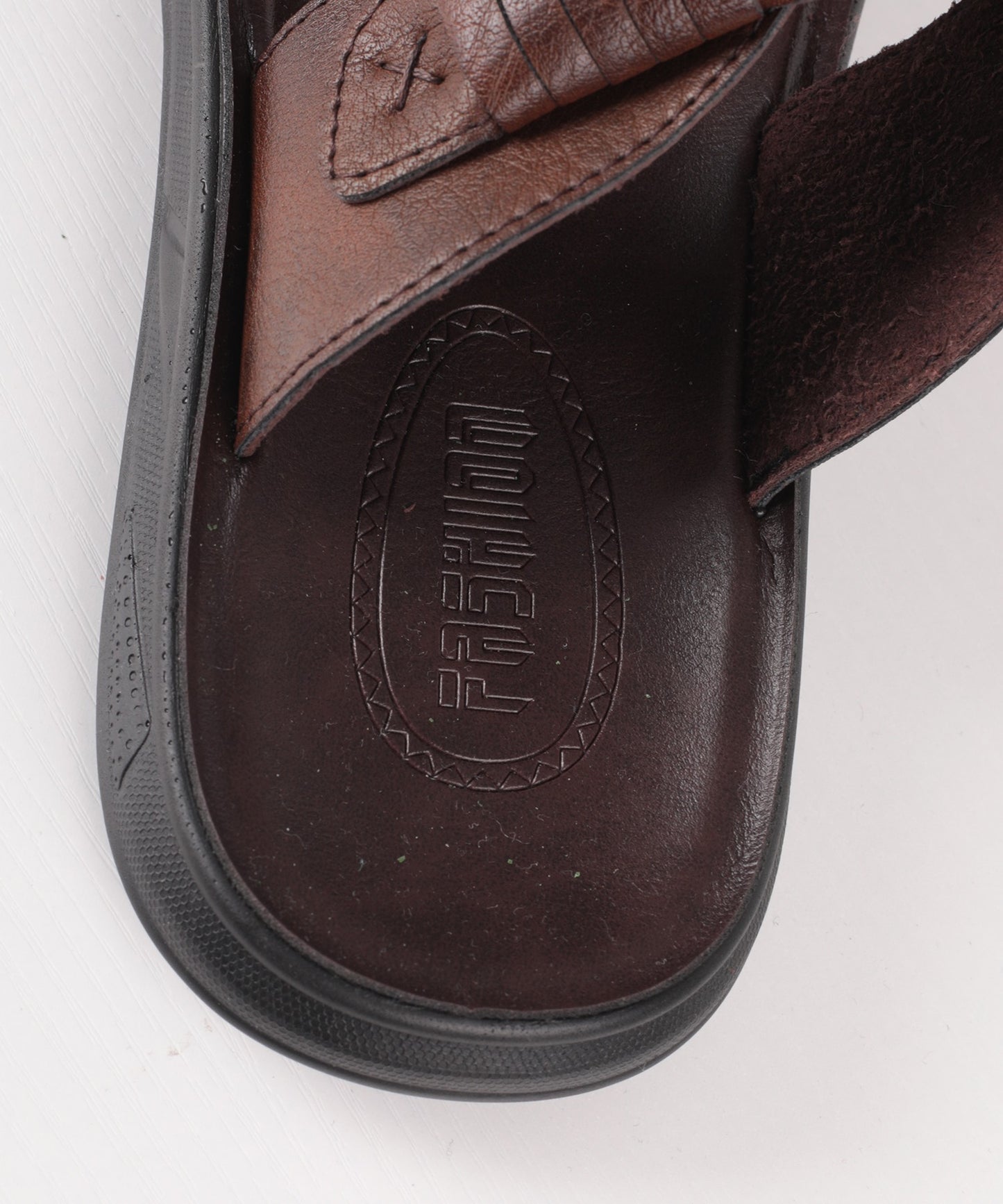 【aimoha MEN】BASIC FAKE LEATHER SLIPPER べーシック サンダル