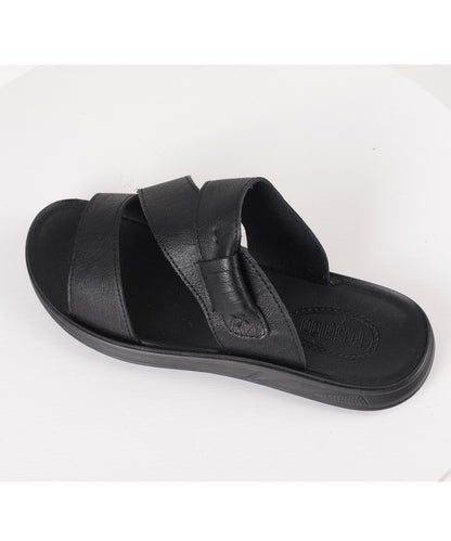 【aimoha MEN】BASIC FAKE LEATHER SLIPPER べーシック サンダル