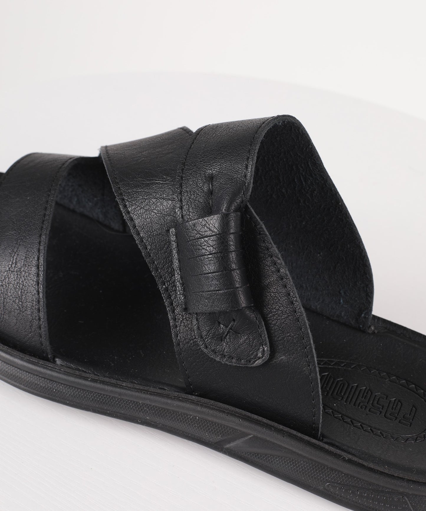 【aimoha MEN】BASIC FAKE LEATHER SLIPPER べーシック サンダル