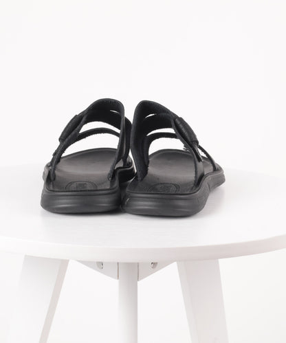 【aimoha MEN】BASIC FAKE LEATHER SLIPPER べーシック サンダル