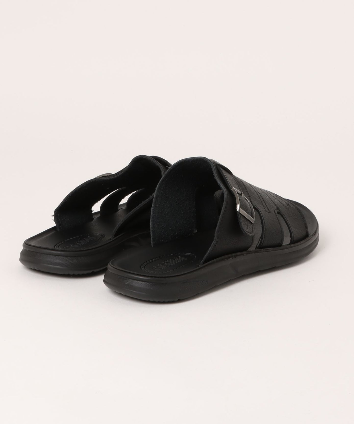 【aimoha MEN】BASIC FAKE LEATHER SLIPPER べーシック サンダル