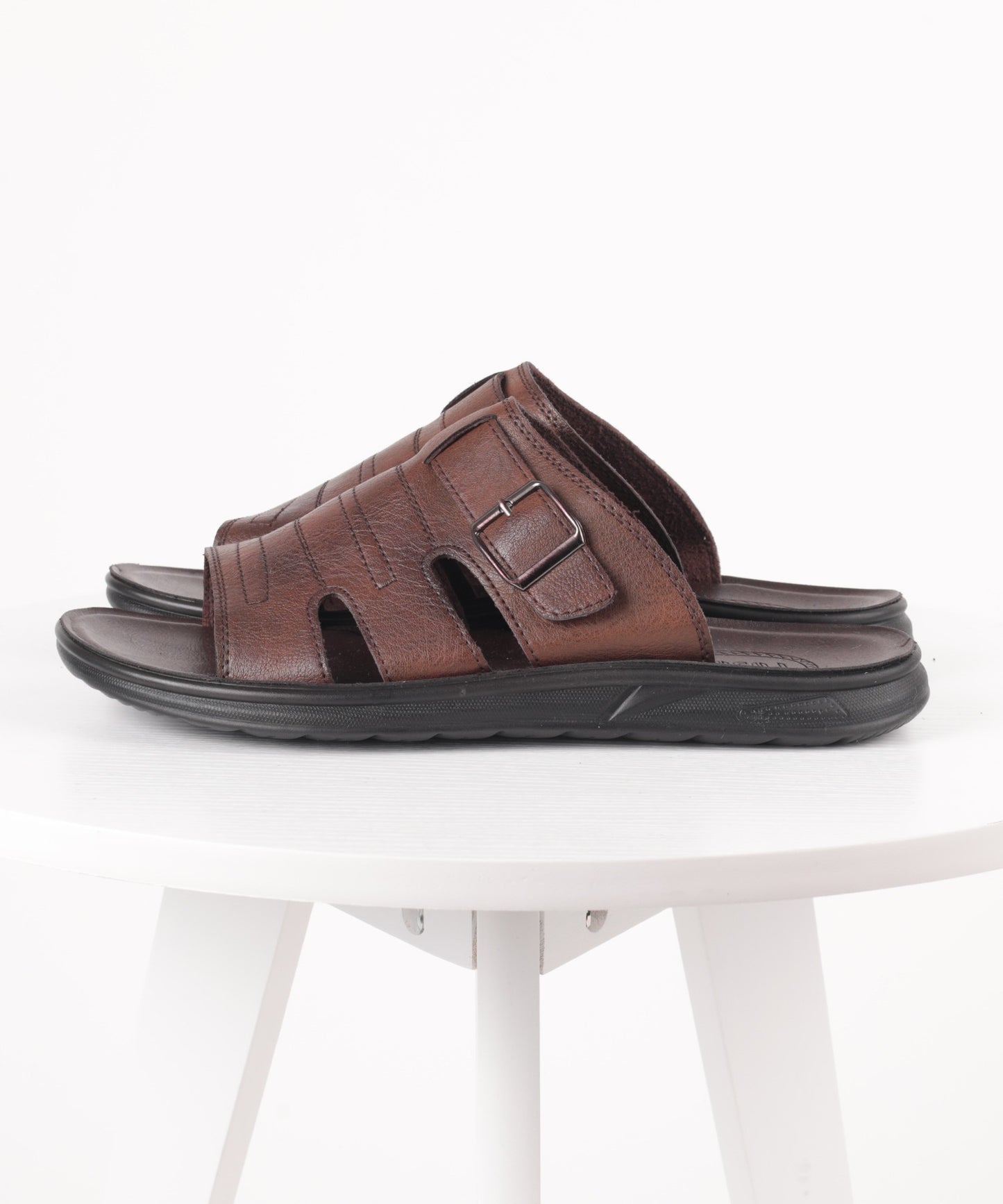 【aimoha MEN】BASIC FAKE LEATHER SLIPPER べーシック サンダル