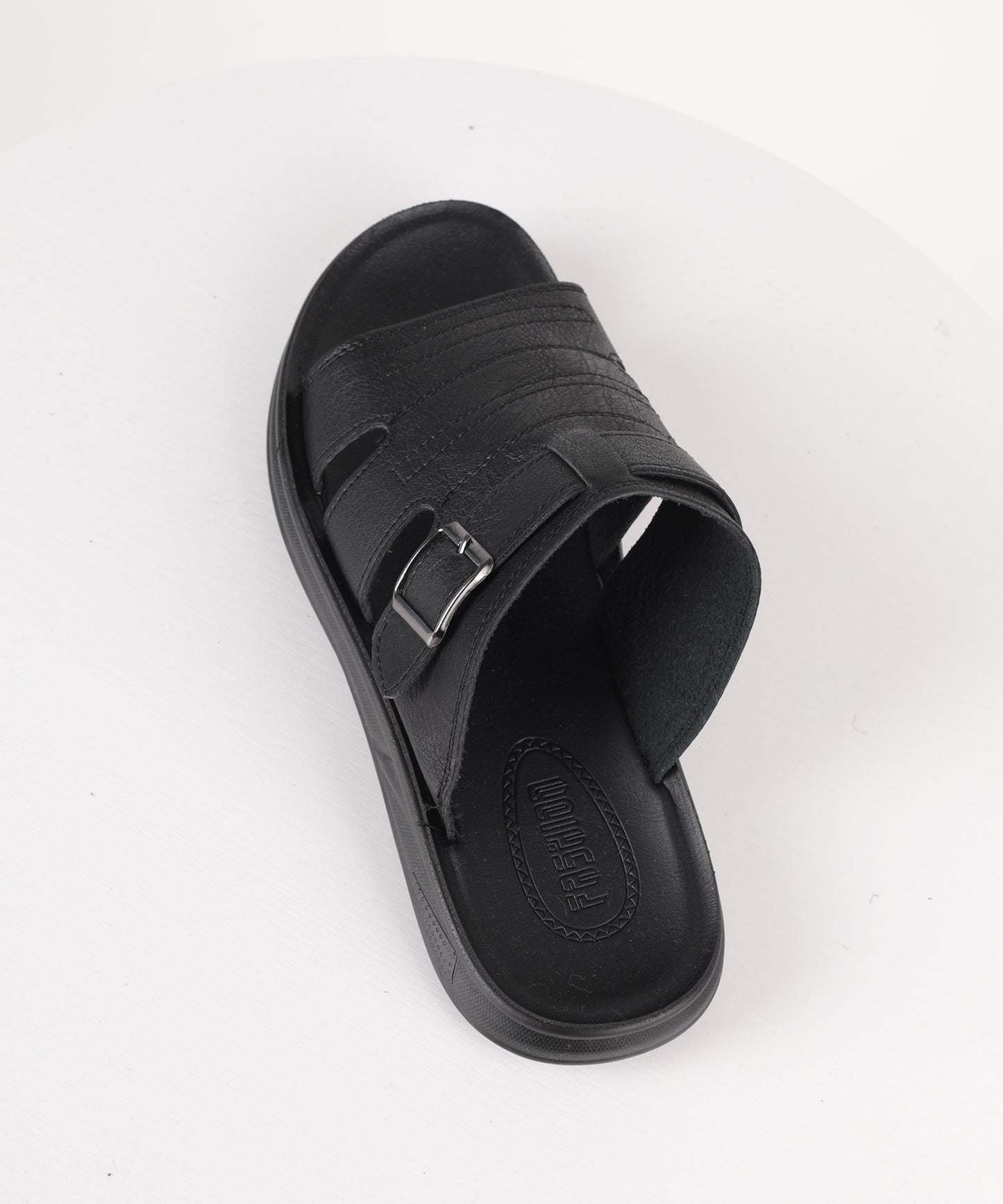 【aimoha MEN】BASIC FAKE LEATHER SLIPPER べーシック サンダル