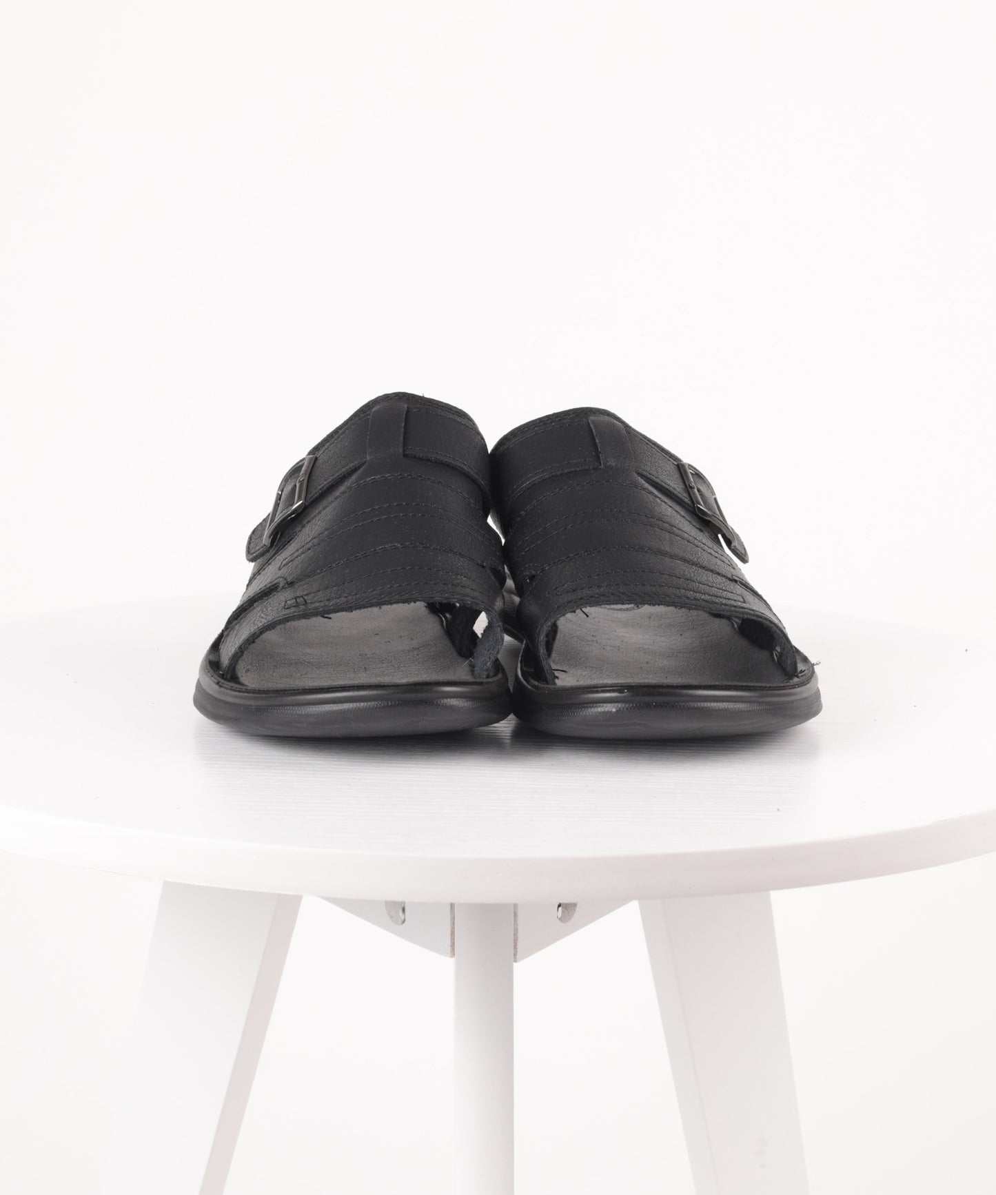 【aimoha MEN】BASIC FAKE LEATHER SLIPPER べーシック サンダル