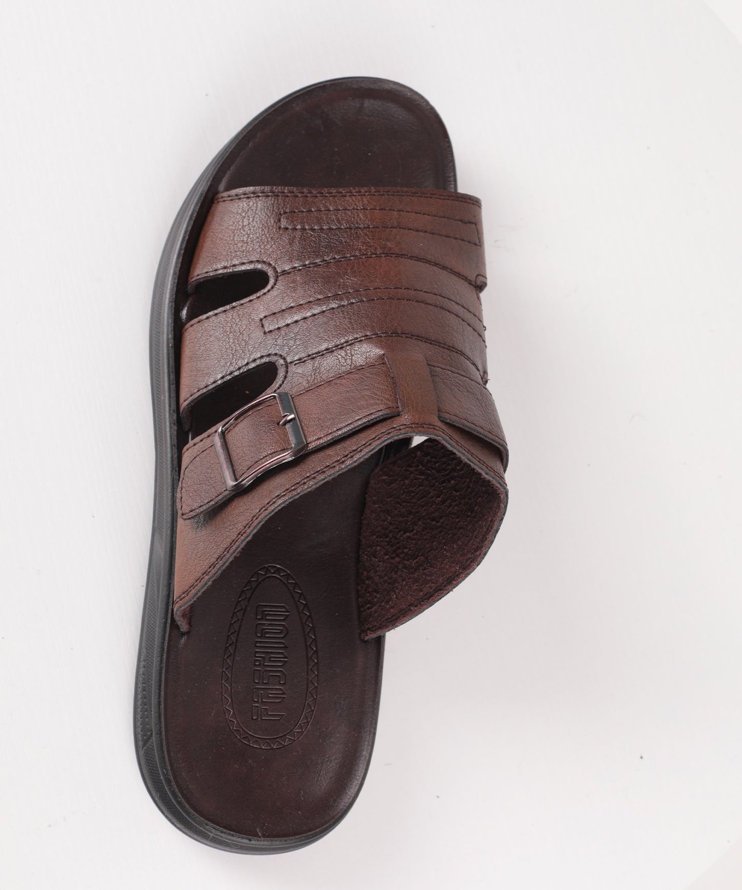 【aimoha MEN】BASIC FAKE LEATHER SLIPPER べーシック サンダル