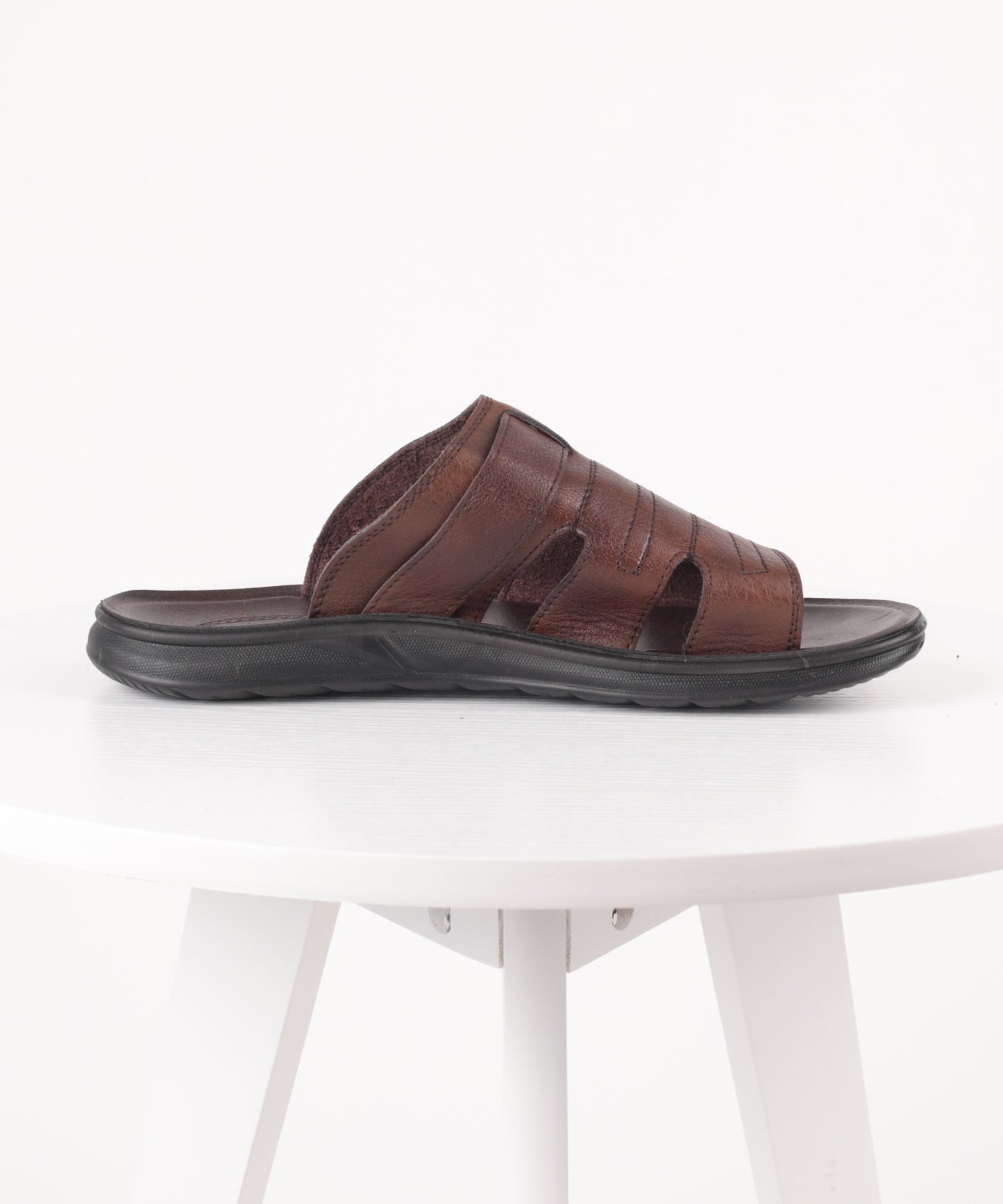 【aimoha MEN】BASIC FAKE LEATHER SLIPPER べーシック サンダル