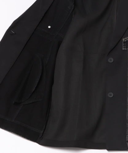 【HOOK -select- 】デニム切り替えデザインテーラードジャケット