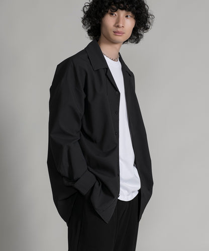 【aimoha neo】TEXTURED CUBAN COLLAR SHIRT