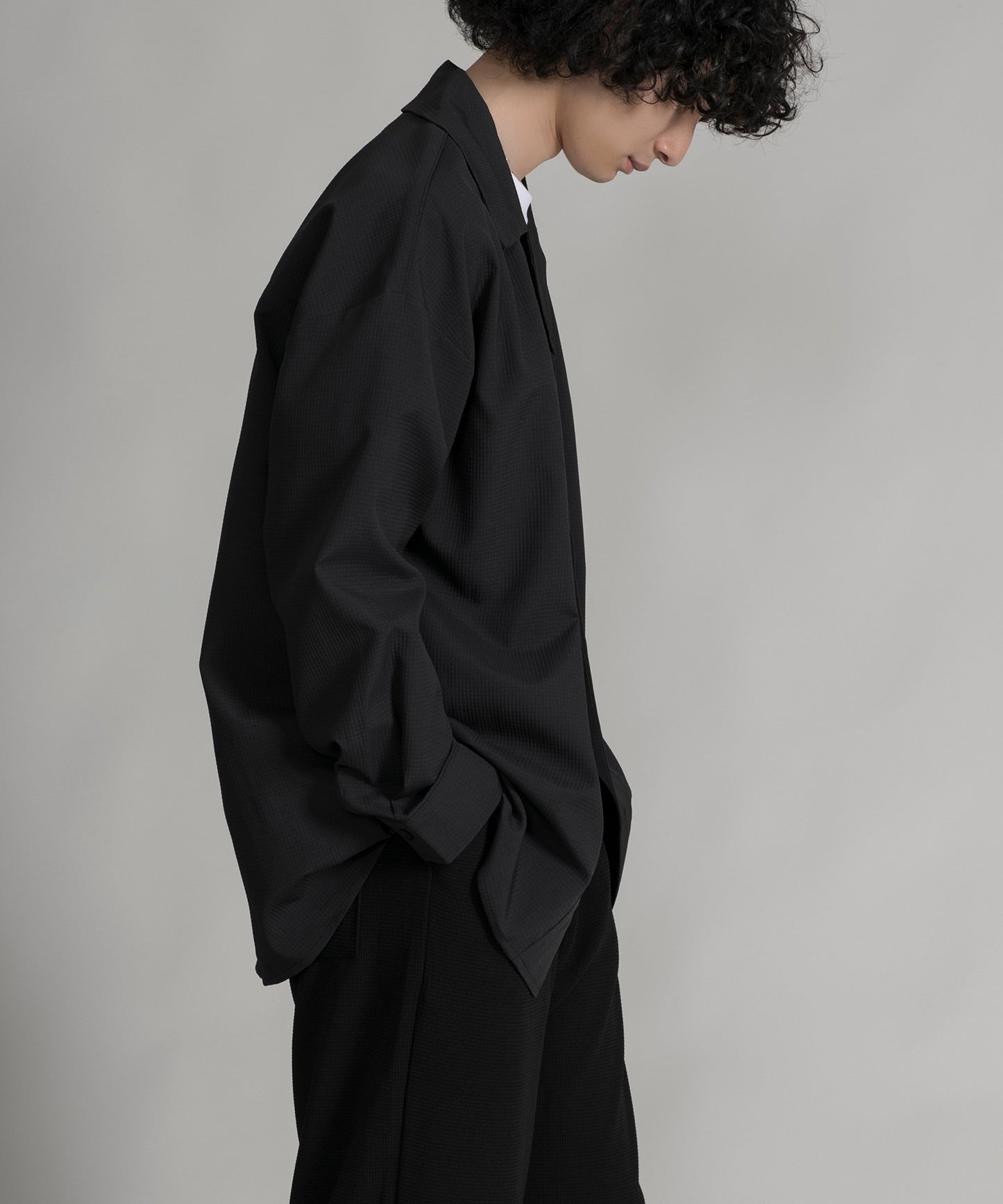 【aimoha neo】TEXTURED CUBAN COLLAR SHIRT