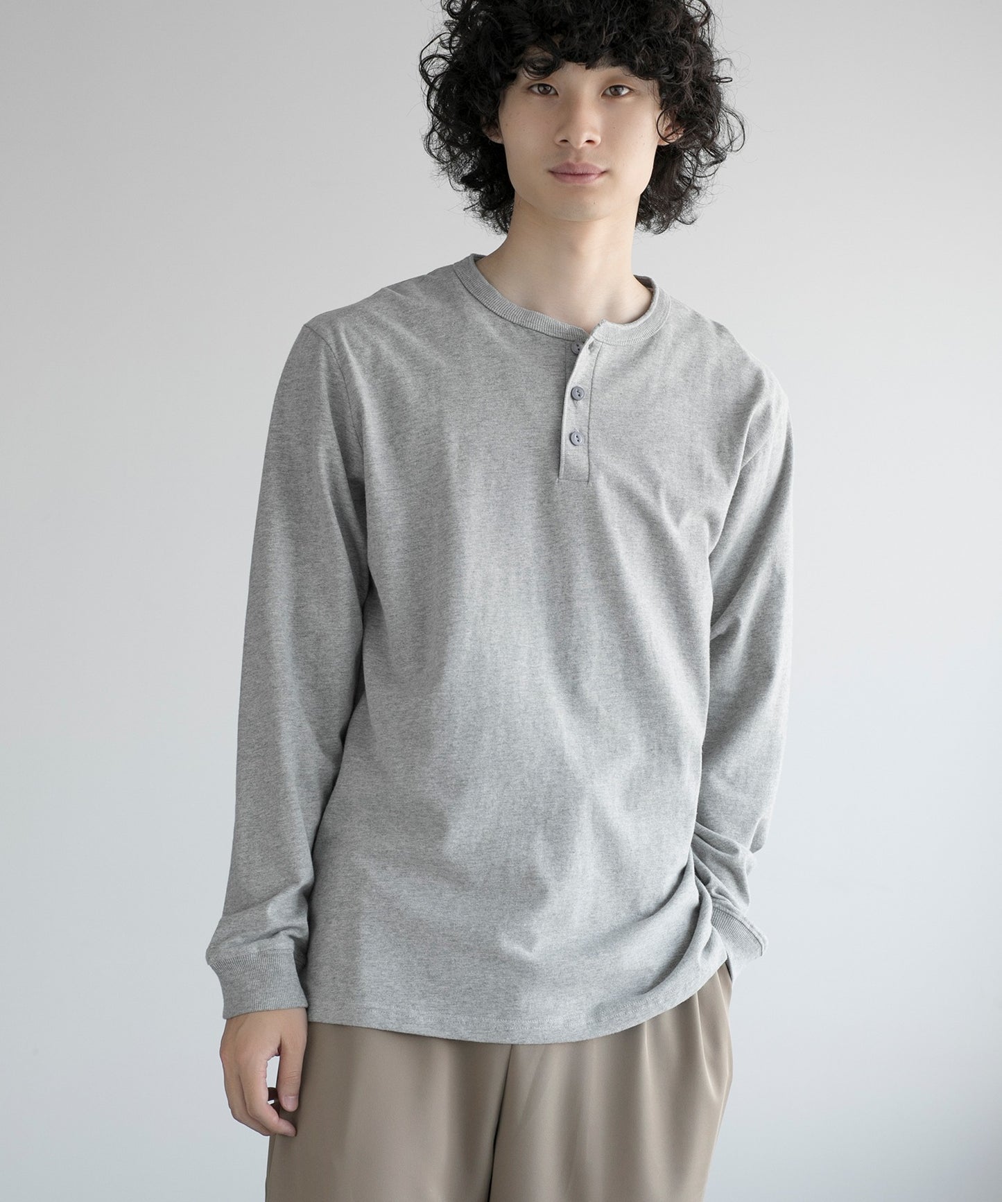 aimoha MEN/ CLASSIC HENLEY LONG SLEEVE