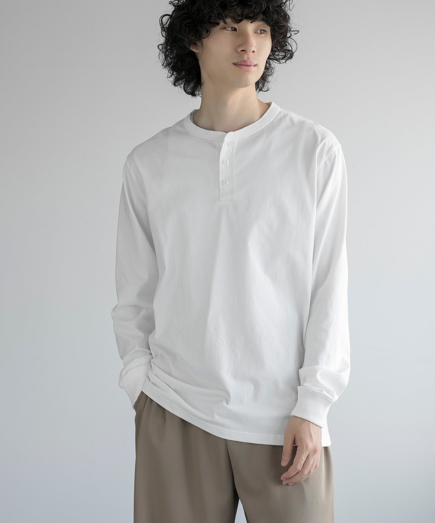 aimoha MEN/ CLASSIC HENLEY LONG SLEEVE