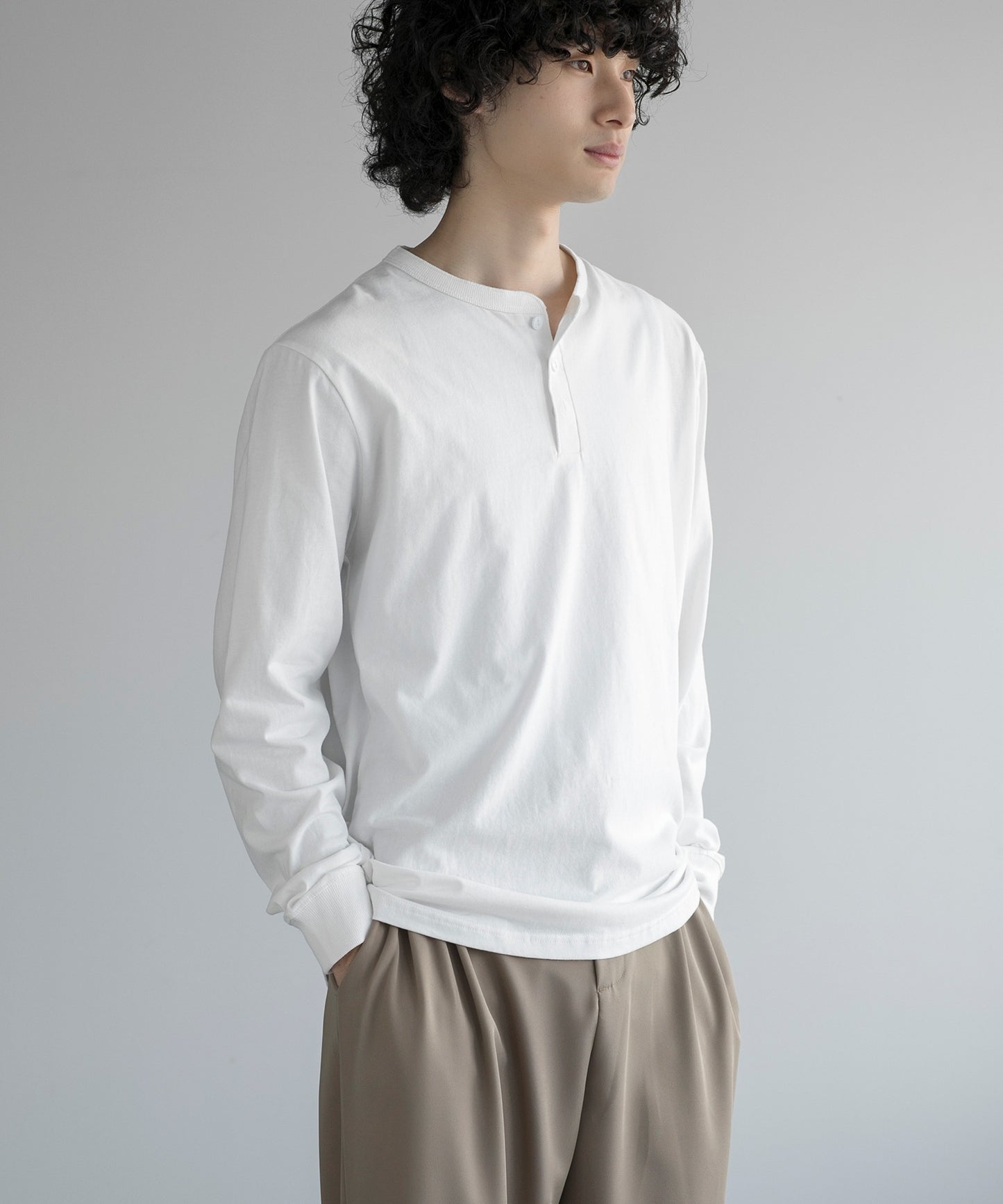 aimoha MEN/ CLASSIC HENLEY LONG SLEEVE