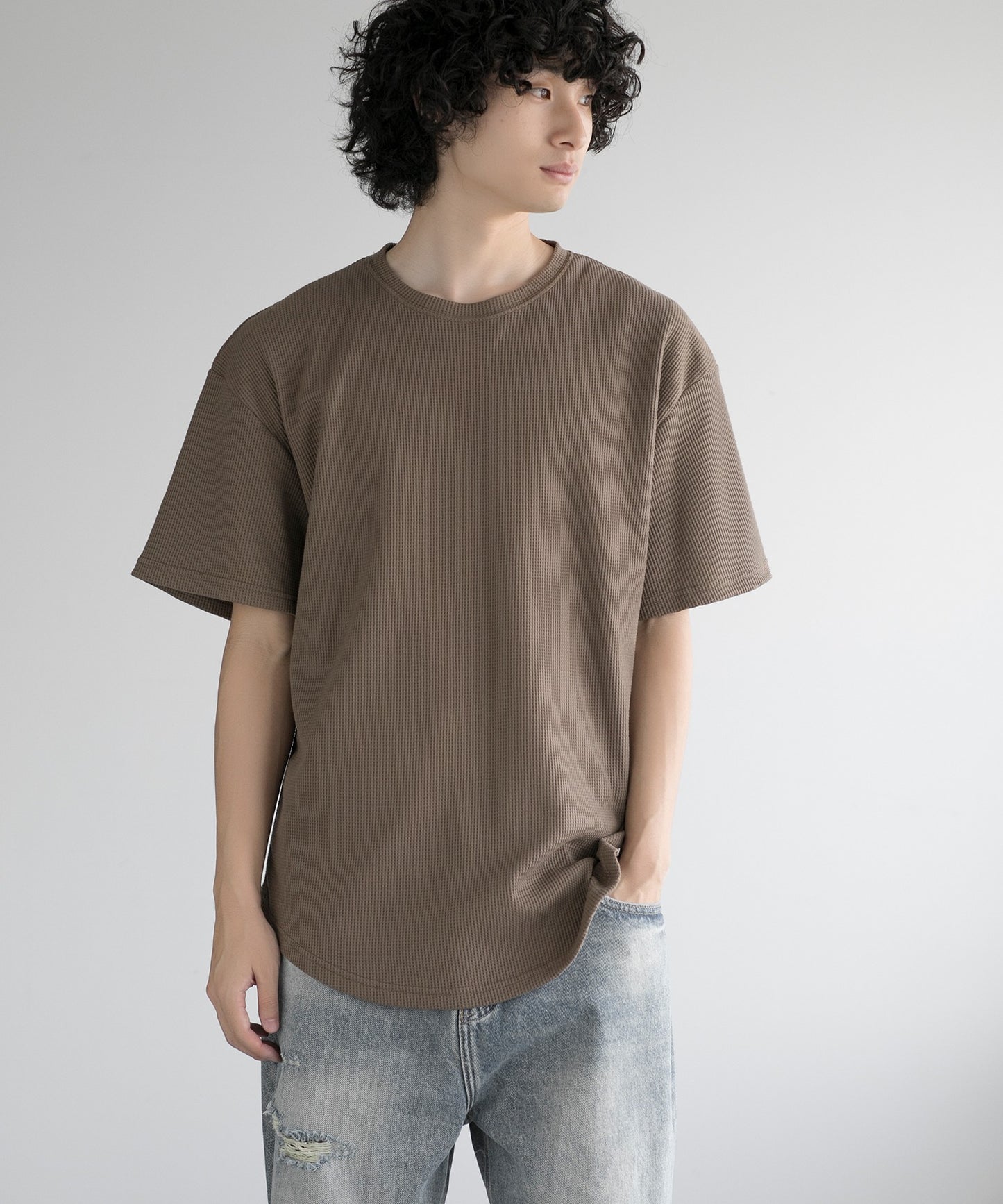 aimoha MEN/ TEXTURED KNIT TEE