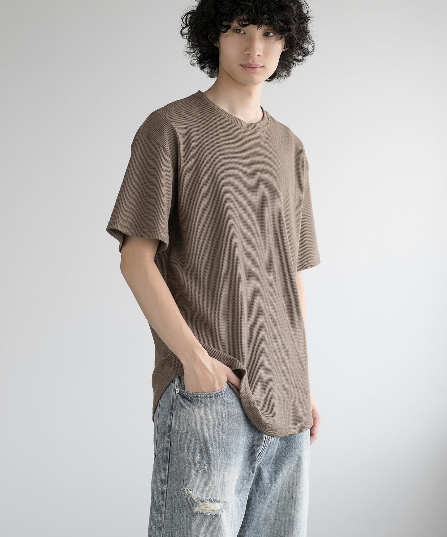 aimoha MEN/ TEXTURED KNIT TEE