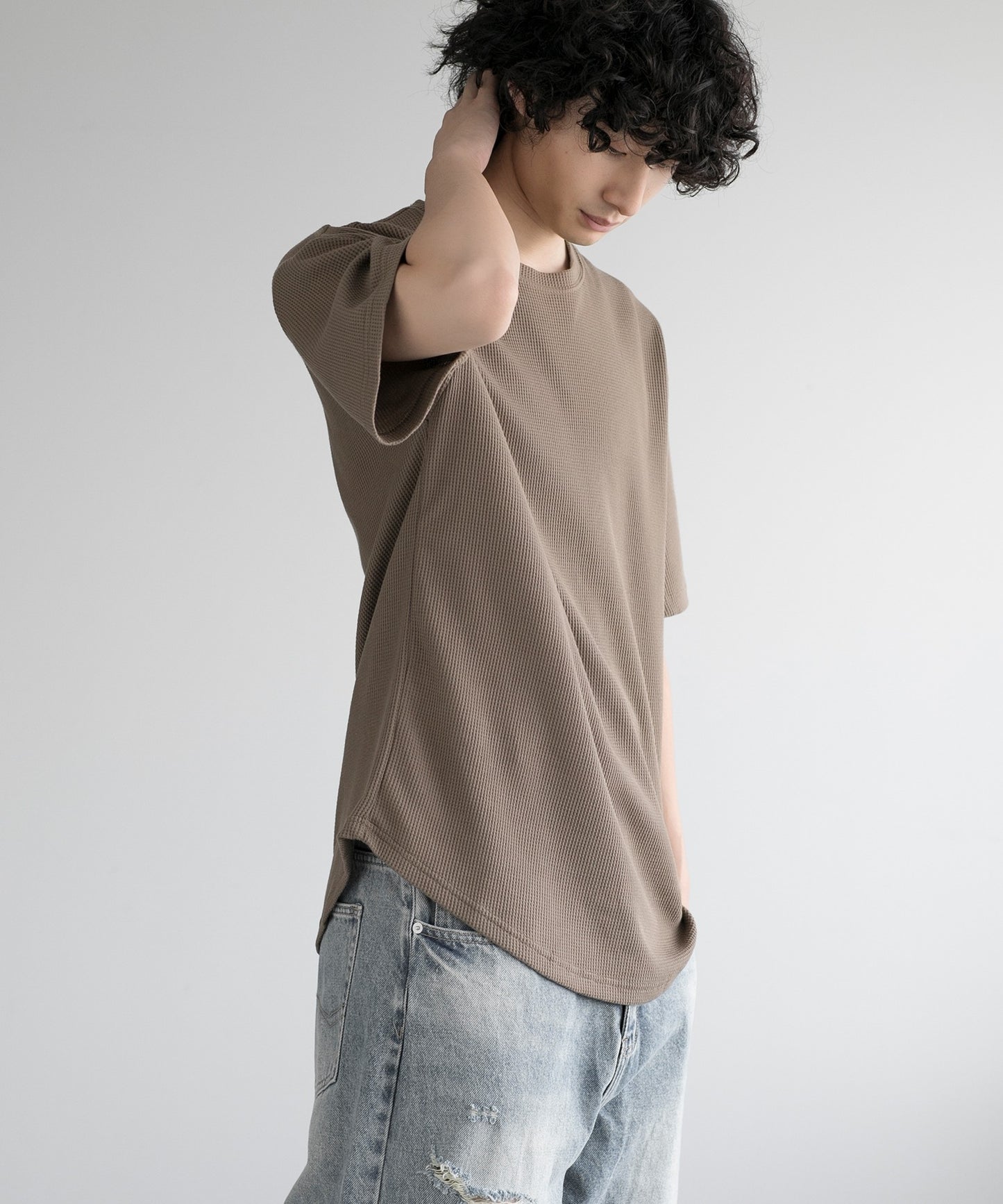 aimoha MEN/ TEXTURED KNIT TEE