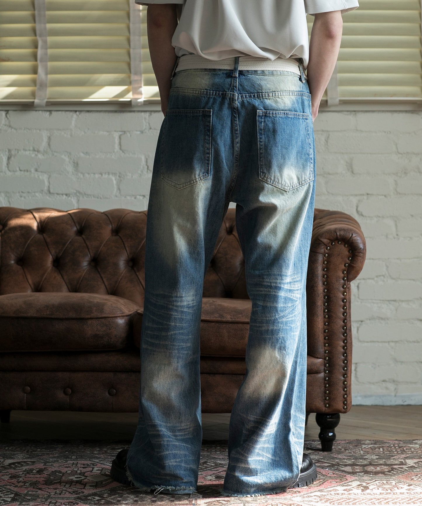 【aimoha neo】VINTAGE WASH RELAXED FIT DENIM