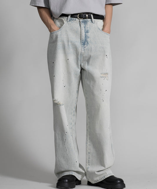 【aimoha neo】VINTAGE REBEL HIGH-WAISTED DISTRESSED JEANS