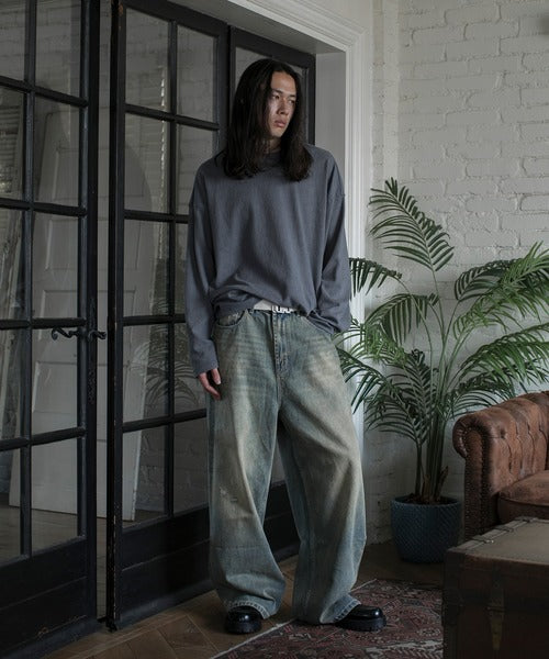 【aimoha neo】RETRO WASHED DENIM JEANS