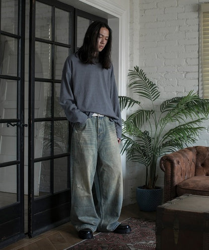 【aimoha neo】RETRO WASHED DENIM JEANS