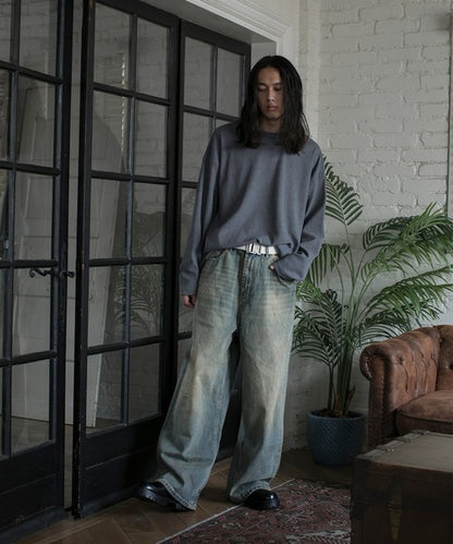 【aimoha neo】RETRO WASHED DENIM JEANS