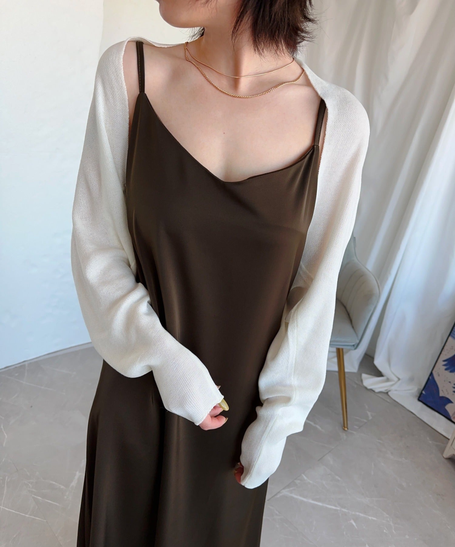 【aimoha】ショートボレロカーディガン
