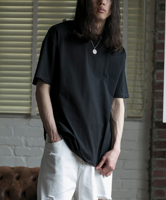 【aimoha neo】QUALITY COTTON FRAYED EDGE LOOSE FIT TEE