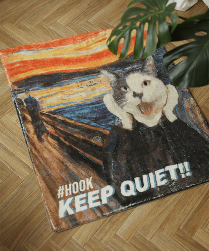 【HOOK -original-】 猫とアート　プリントラグ