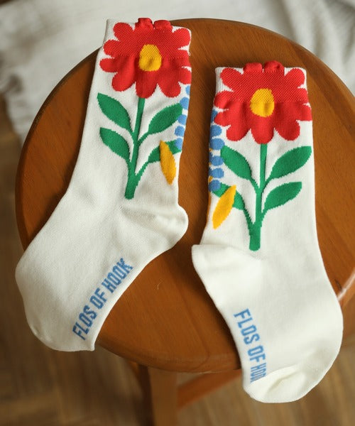 HOOK -original- 耳付きポップフラワーハイソックス