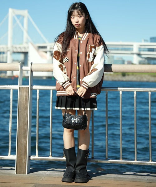 【HOOK】for girls　リボンモチーフホログラム脇下バッグ　2WAYショルダーバッグ