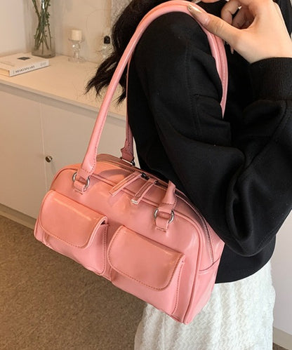 クラシックPUハンドバッグ