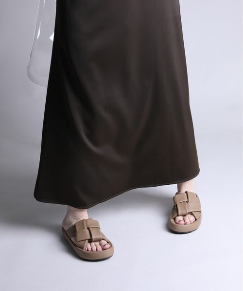 【shoes365】交差ストラップデザインサンダル