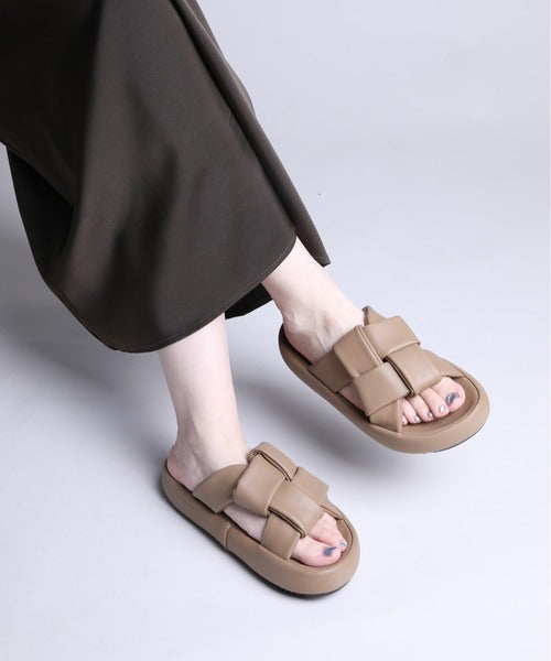 【shoes365】交差ストラップデザインサンダル