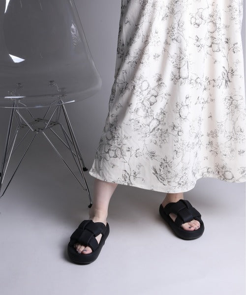 【shoes365】交差ストラップデザインサンダル