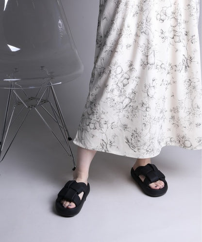 【shoes365】交差ストラップデザインサンダル