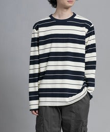 aimoha men Striped Serenity Crewneck Sweater