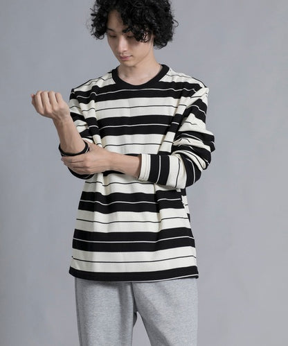 aimoha men Striped Serenity Crewneck Sweater