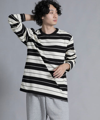 aimoha men Striped Serenity Crewneck Sweater