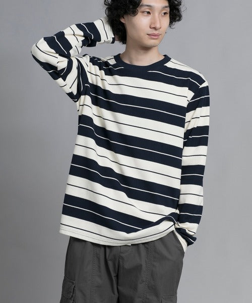 aimoha men Striped Serenity Crewneck Sweater