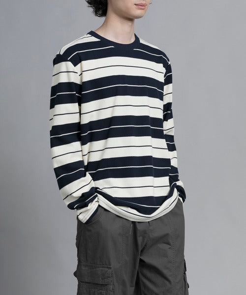 aimoha men Striped Serenity Crewneck Sweater